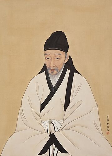 Official portrait of Yi Hwang (Toegye, 1501–1570), the Joseon Neo-Confucian scholar whose teachings shaped how Korea understood the relationship between knowledge and power.