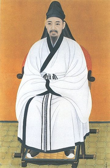 Portrait of Yulgok Yi I, Joseon Confucian scholar