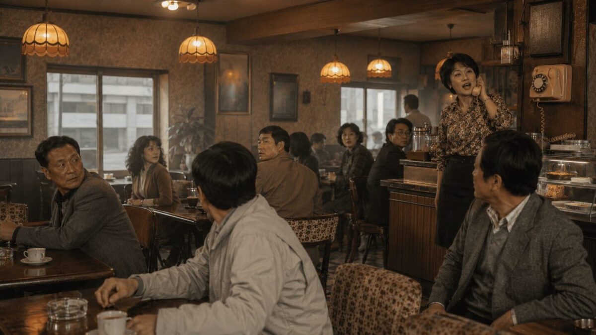 Why are there so many Kims in Korea — retro 1980s Korean dabang coffee shop phone call scene