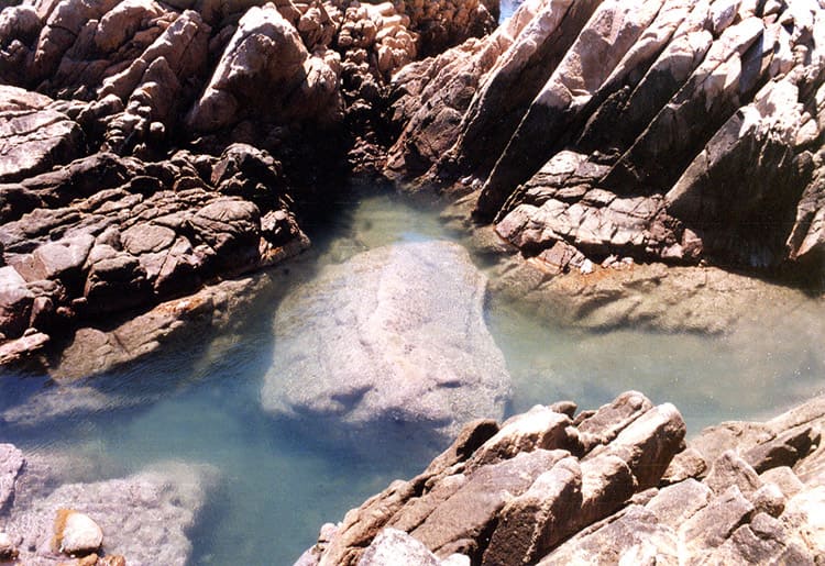 The central rock pool of Daewangam, the underwater tomb of King Munmu off Korea's east coast