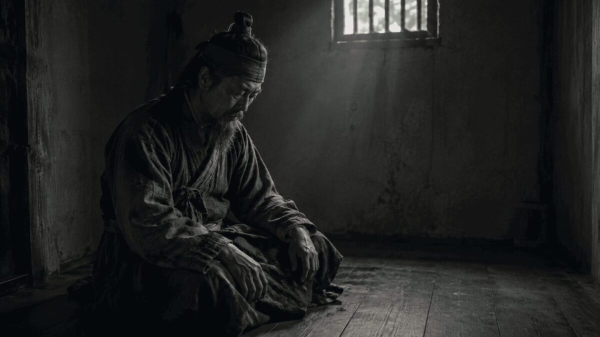Admiral Yi Sun-sin during his imprisonment in 1597