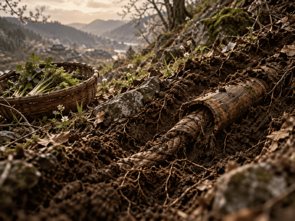 Rope and bamboo tube buried in soil, recalling the 1705 Korean exam cheating plot
